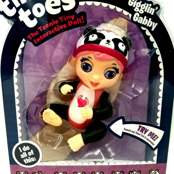 Tiny Toes Teenie Tiny Interactive Doll Panda Gigglin' Gabby Talks Moves NEW - Picture 2 of 7